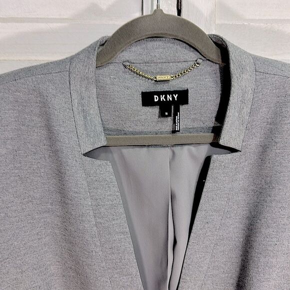 DKNY Blazer Size 16 Jacket Gray Stretch NWOT - Picture 3 of 11